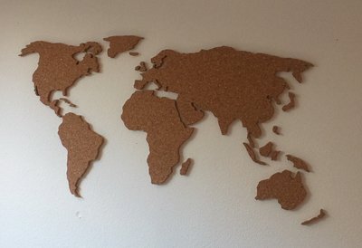 Zelfrespect buik perspectief Kurk wereldkaart Prikbord - Artinato